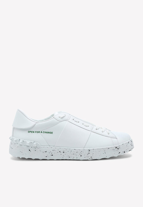 Rockstud 'Open For a Change' Calf Leather Sneakers