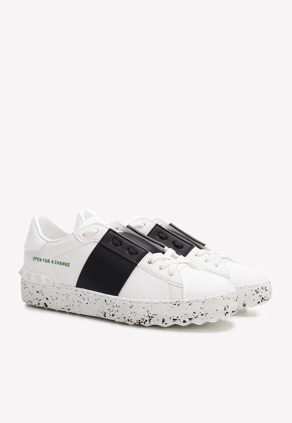 Rockstud 'Open For a Change' Calf Leather Sneakers