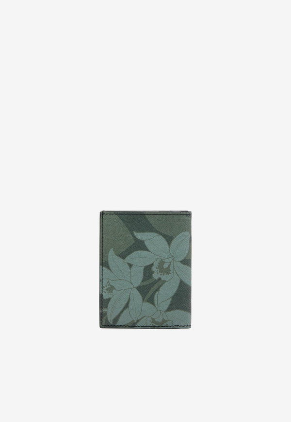 Orchid Camouflage Leather Cardholder