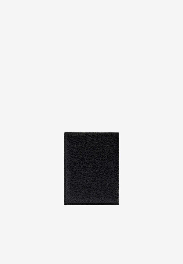 Logo Bi-Fold Cardholder in Grain Leather