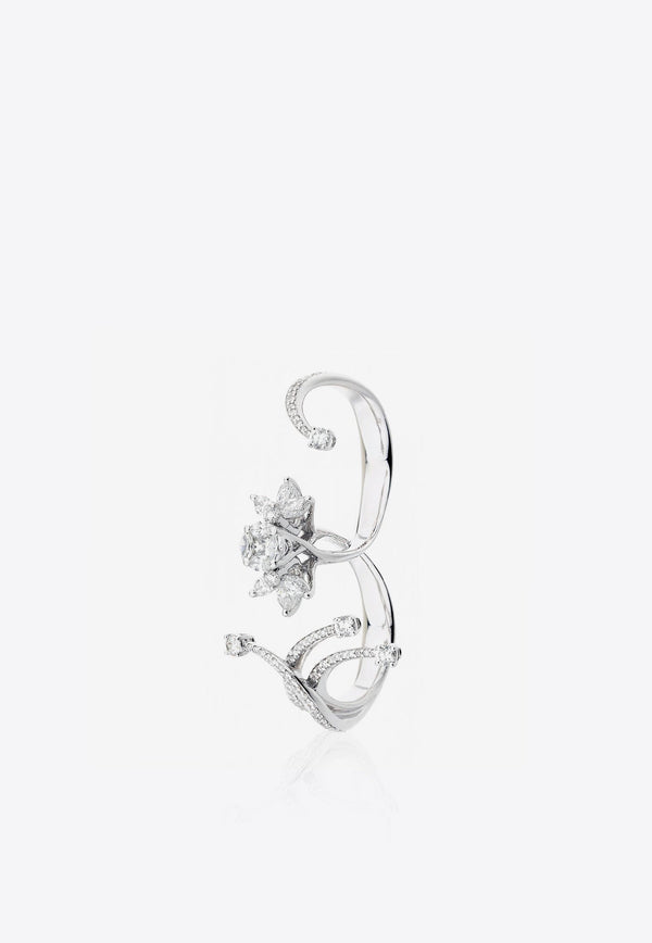 Mystical Garden Ring with 18-Karat Princess Cut Diamond