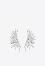 Y-Namic Diamond Earrings in 18-Karat White Gold