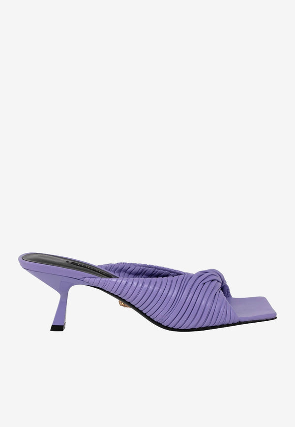 55 Pleated Twist Nappa Leather Mules-
Delivery in 3-4 weeks