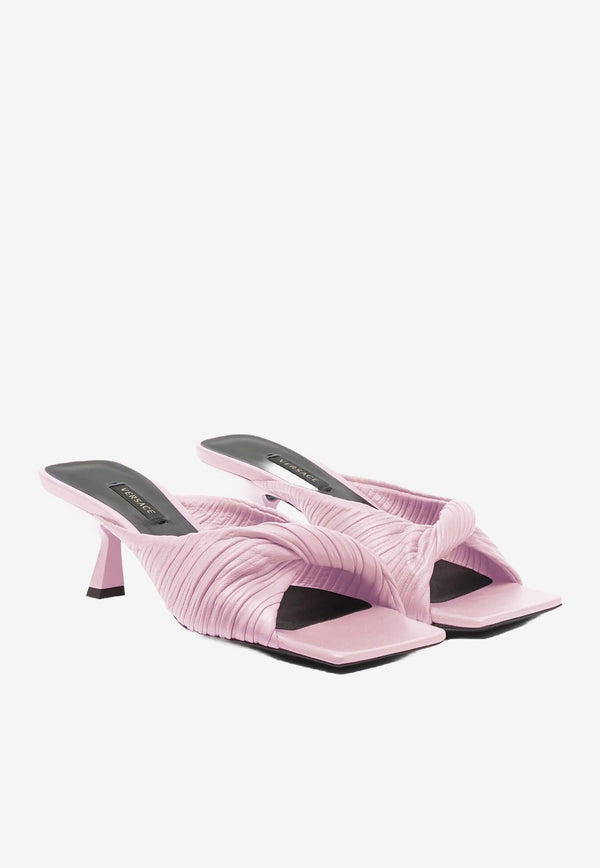 55 Pleated Twist Nappa Leather Mules-
Delivery in 3-4 weeks