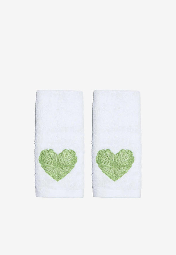 Heart Leaf Face Towels - Set of 2