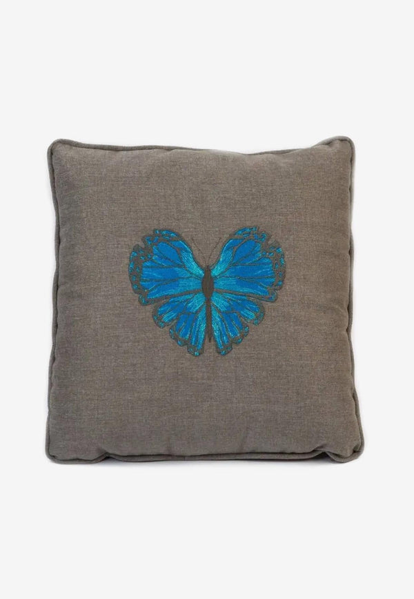 Butterfly Embroidered Cushion